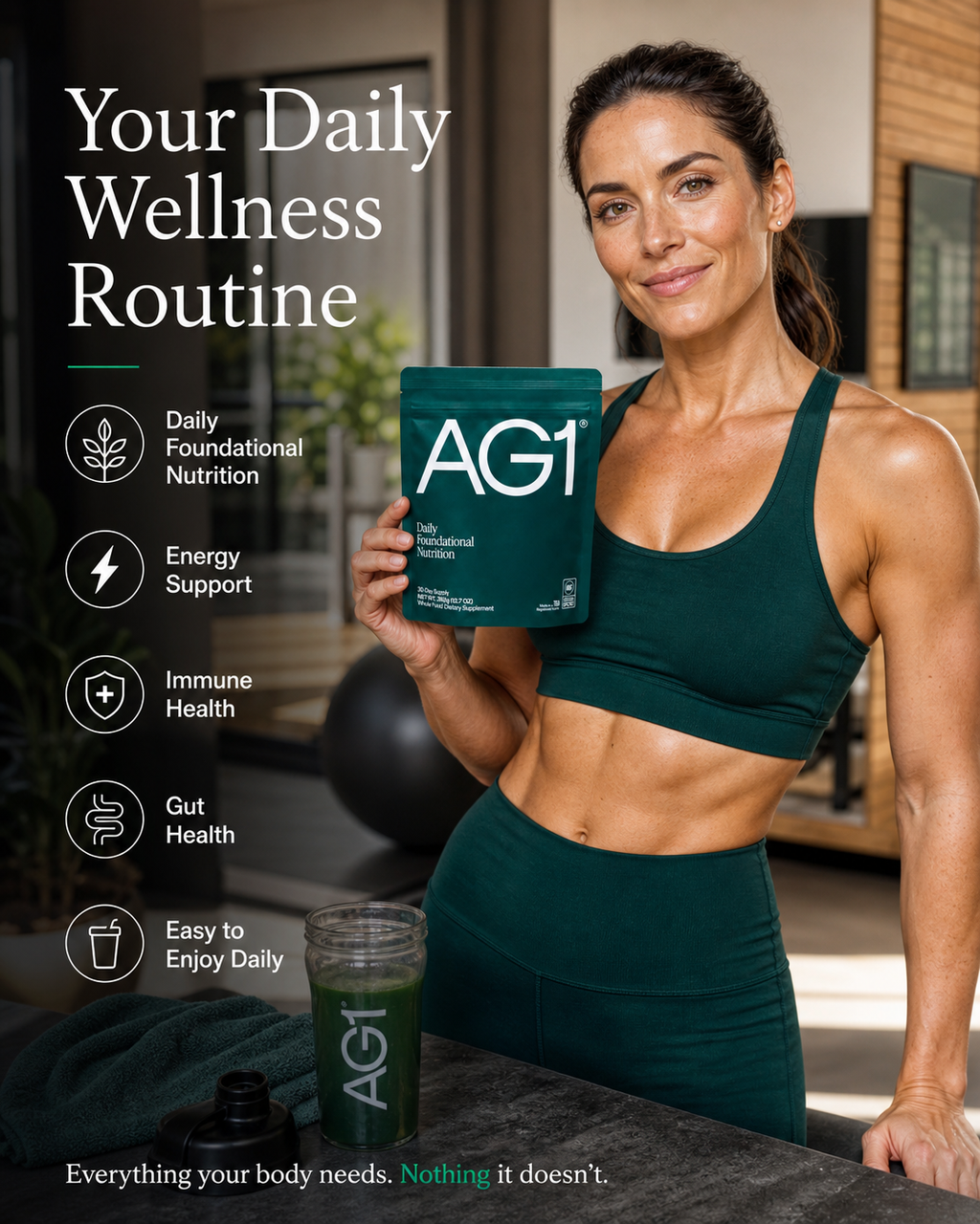 AG1 Greens Refill Pouch 75 Vitamins & Probiotics