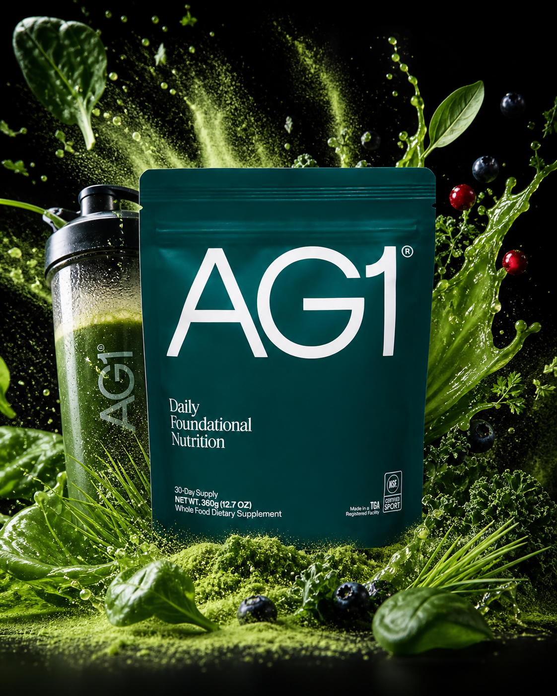 AG1 Greens Refill Pouch 75 Vitamins & Probiotics