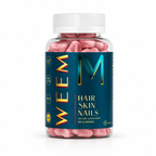WEEM Biotin Gummies for Hair Skin & Nails, Vegan Extra Strength Faster Growth & Glowing Skin for Women & Men