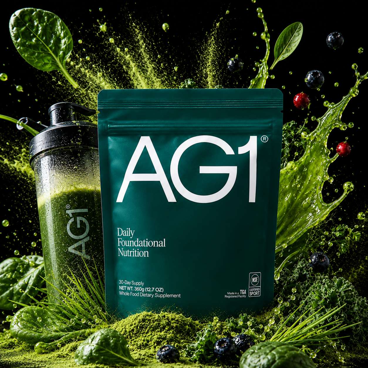 AG1 Greens Refill Pouch 75 Vitamins & Probiotics