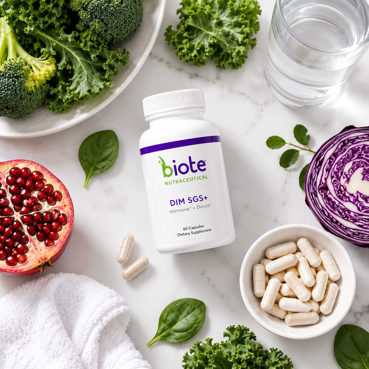 Biote DIM SGS+Hormone Balance & Detox Supplement, Estrogen Metabolism Support