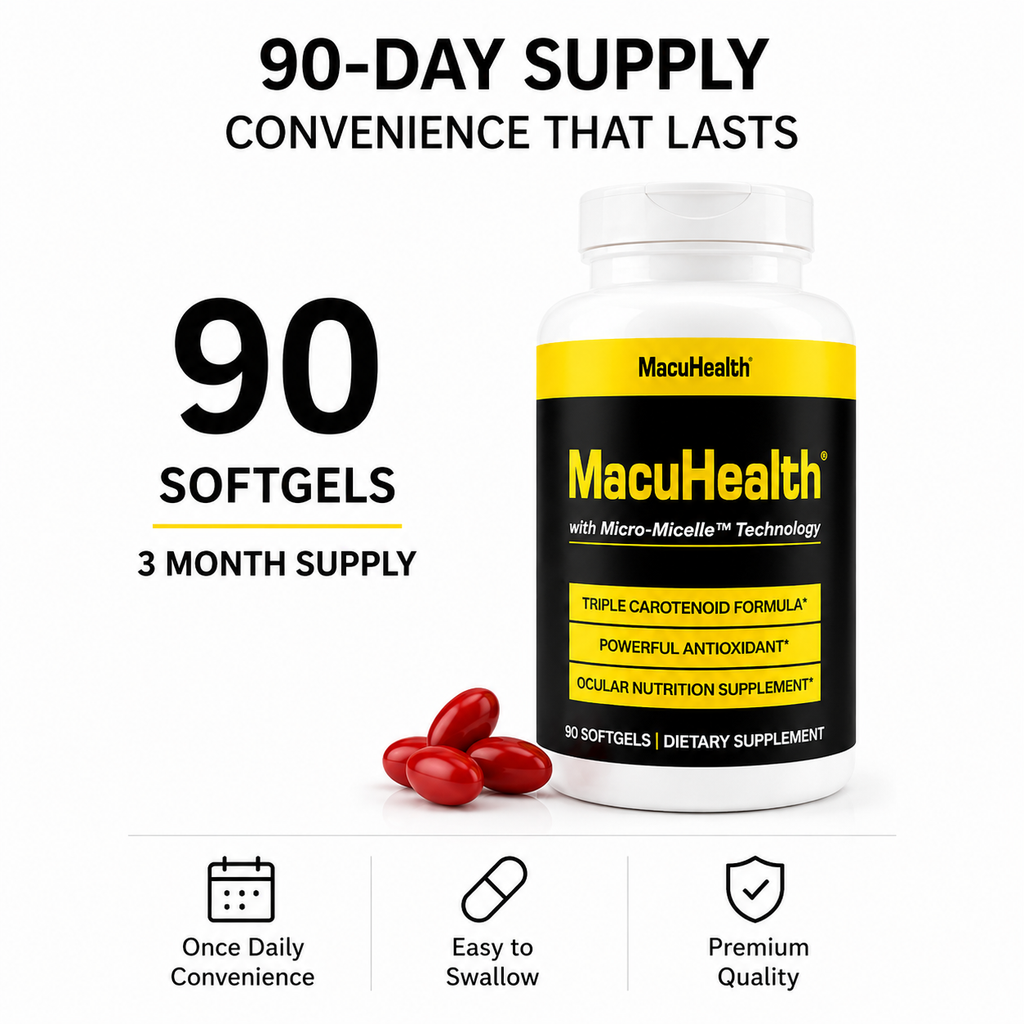 MacuHealth Triple Carotenoid Eye Vitamins+Advanced Vision & Macular Support, 90 Softgels