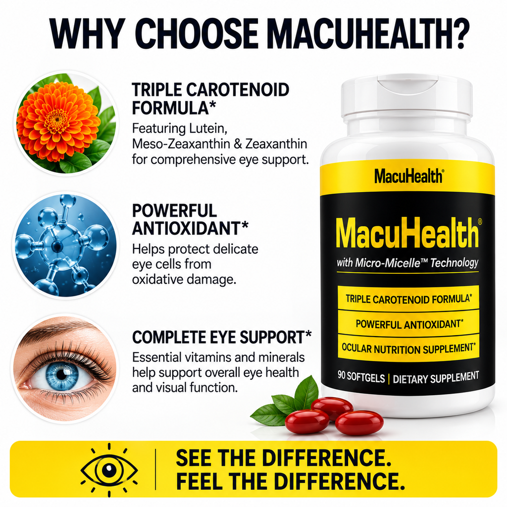 MacuHealth Triple Carotenoid Eye Vitamins+Advanced Vision & Macular Support, 90 Softgels