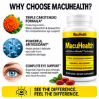 MacuHealth Triple Carotenoid Eye Vitamins+Advanced Vision & Macular Support, 90 Softgels