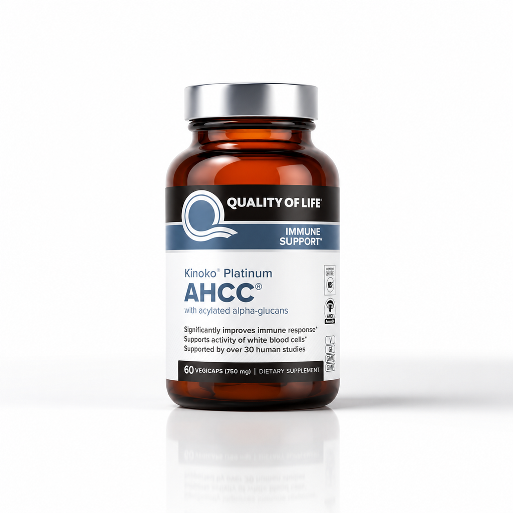 Kinoko Platinum AHCC 750mg Clinically Proven Immune Support, Natural Killer Cell Activity