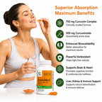 Terry Naturally CuraMed 750mg Curcumin 500mg Curcuminoids Brain, Heart & Immune Support