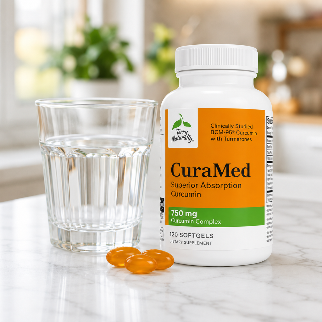 Terry Naturally CuraMed 750mg Curcumin 500mg Curcuminoids Brain, Heart & Immune Support