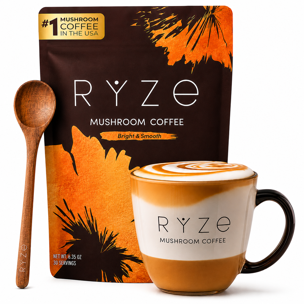 RYZE Organic Mushroom Coffee – Lion's Mane & Turkey Tail. Energy  Focus & Gut Health