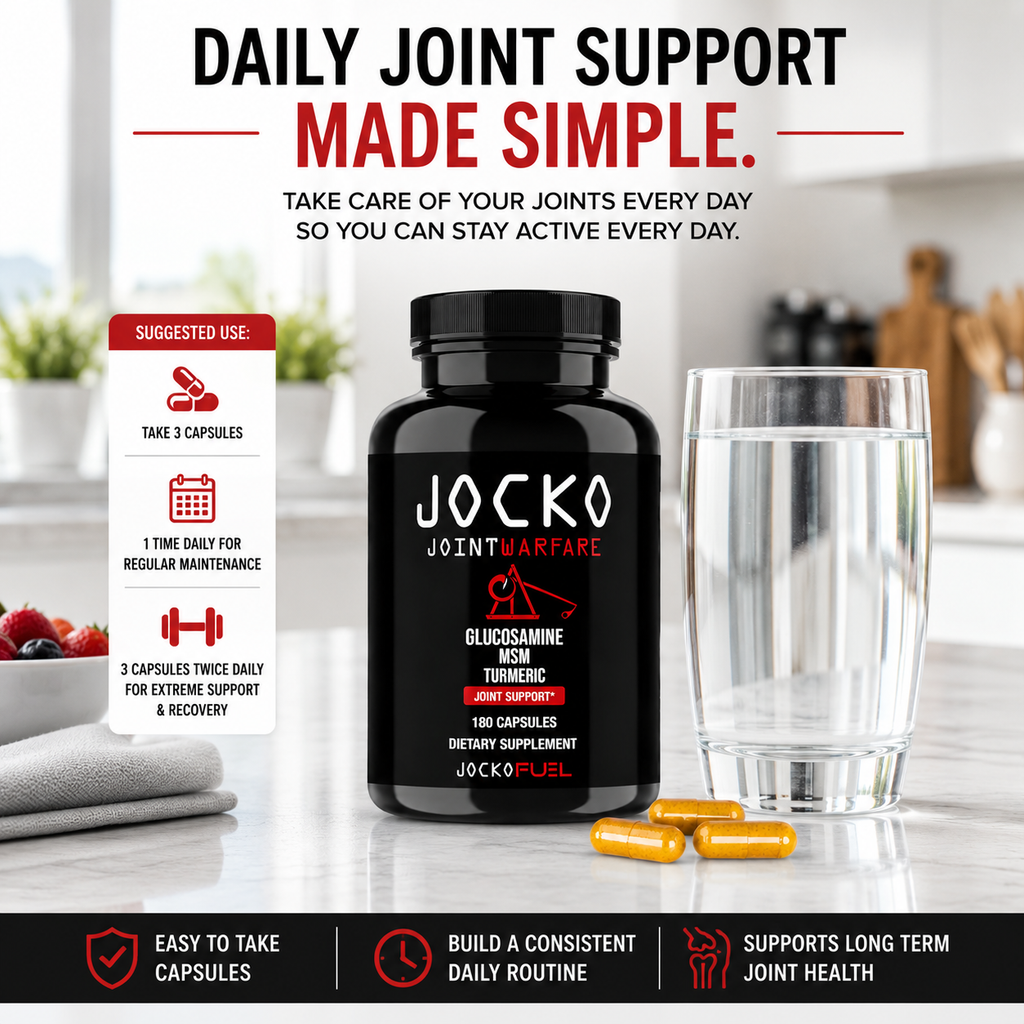 Jocko Fuel Joint Support Supplement  Glucosamine MSM with Turmeric & Boswellia.