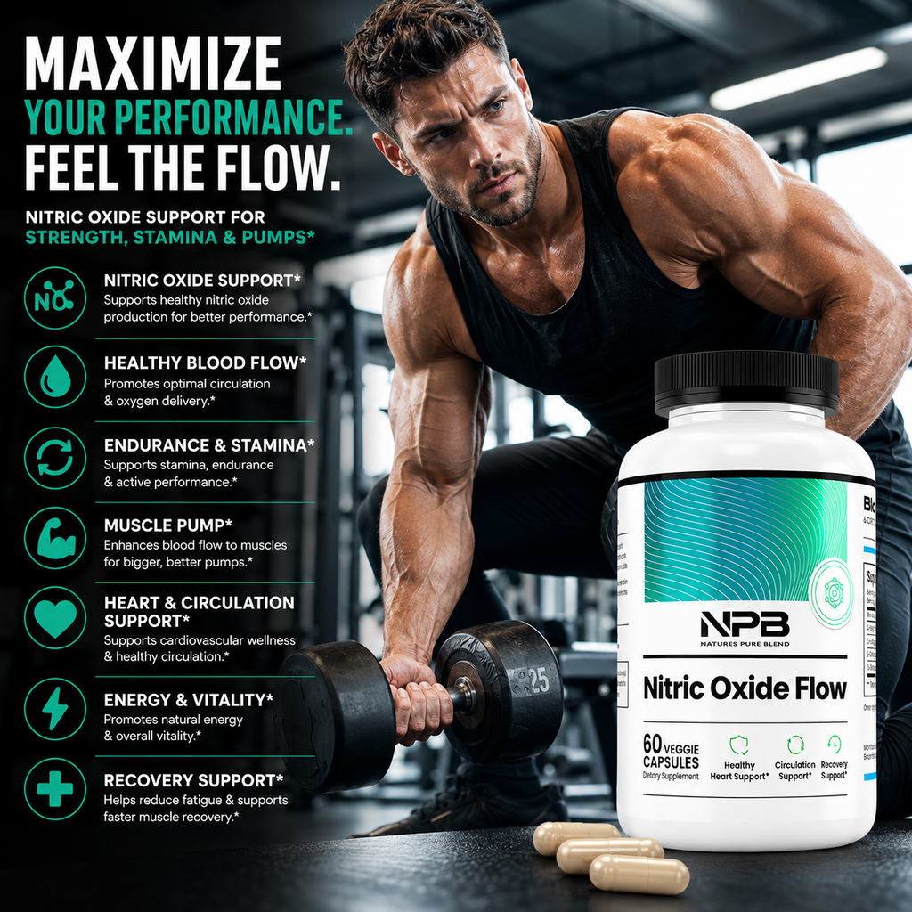 Nitric Oxide Booster for Men. Blood Flow & Muscle Pump Preworkout Bodybuilding