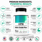 Nitric Oxide Booster for Men. Blood Flow & Muscle Pump Preworkout Bodybuilding