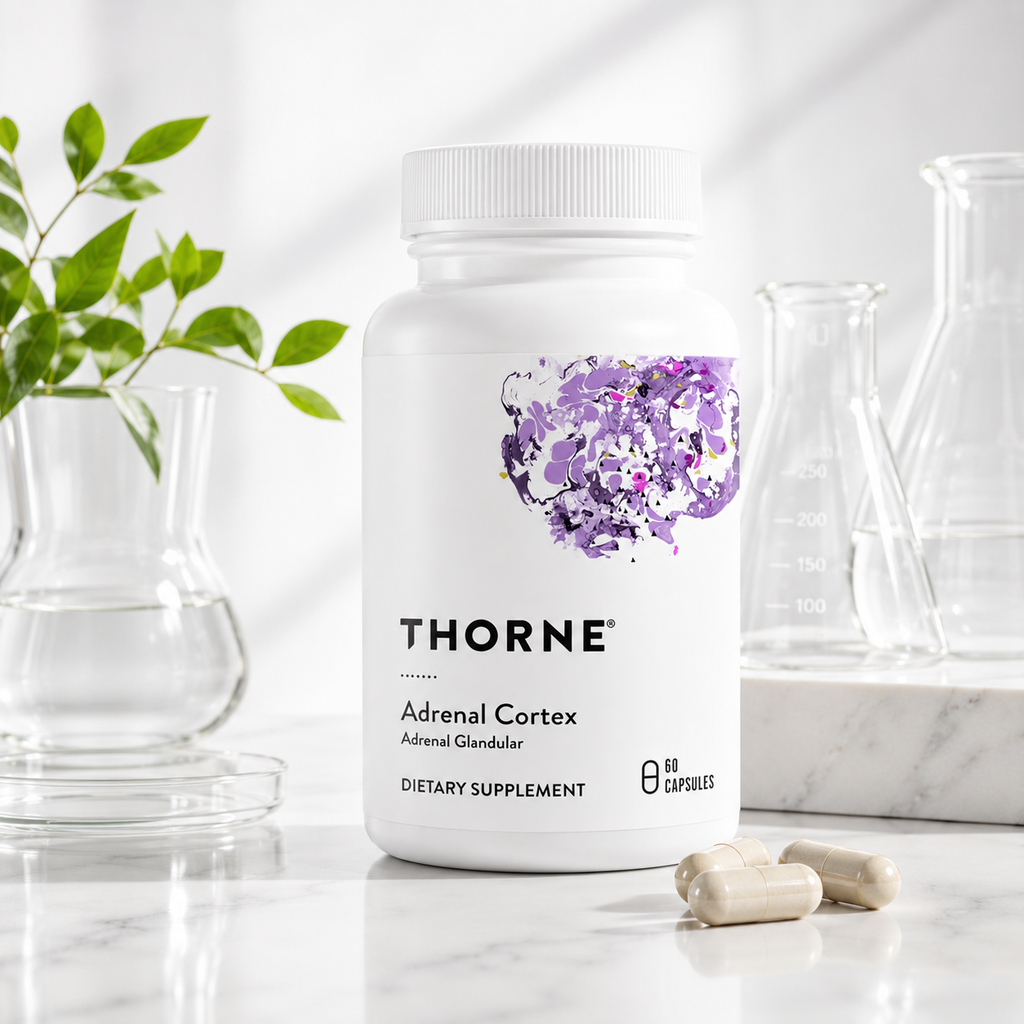 THORNE Adrenal Cortex Supplement Reduce Stress, Fight Fatigue & Balance Cortisol, Adrenal Support