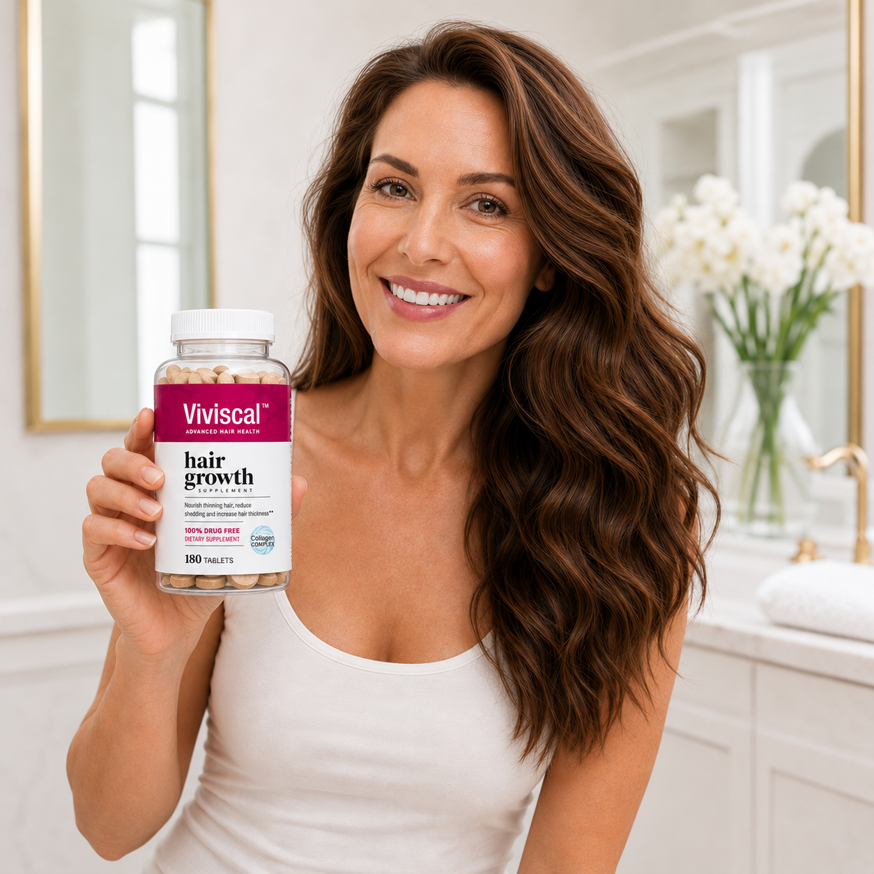 Viviscal Thicker Fuller Hair Growth Supplements for Women, with Biotin and Marine Collagen