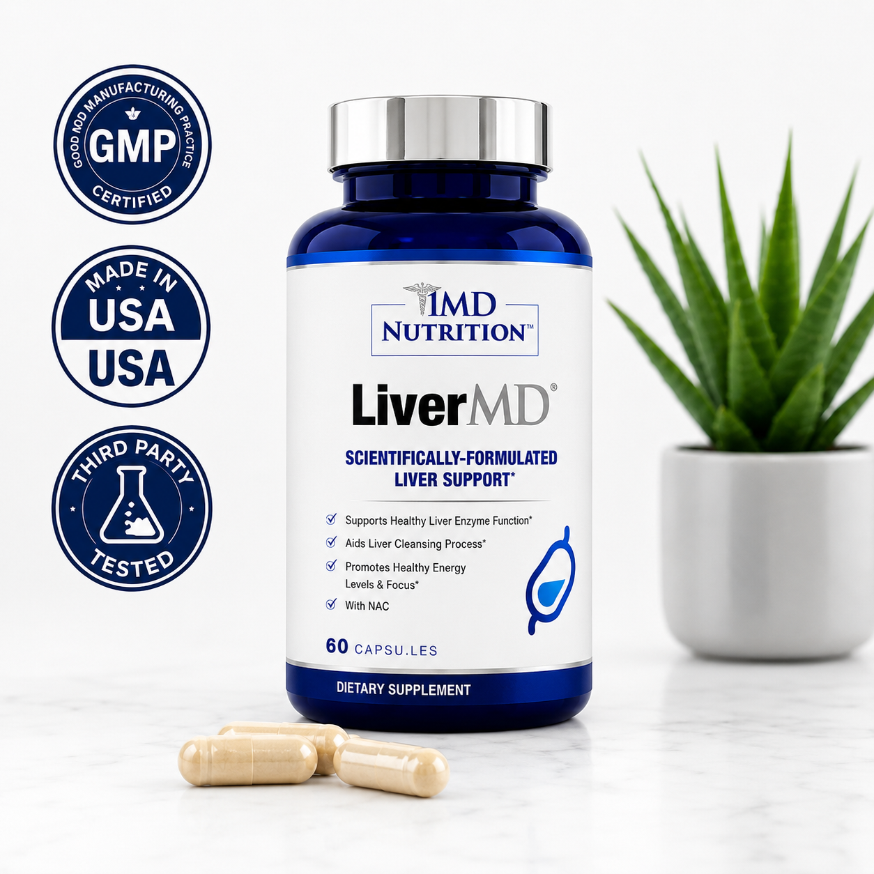 1MD LiverMD – Milk Thistle Liver Cleanse & Detox Support, Siliphos Extract