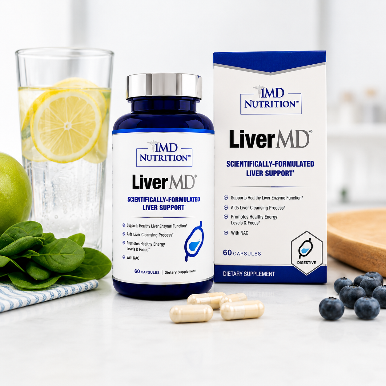 1MD LiverMD – Milk Thistle Liver Cleanse & Detox Support, Siliphos Extract