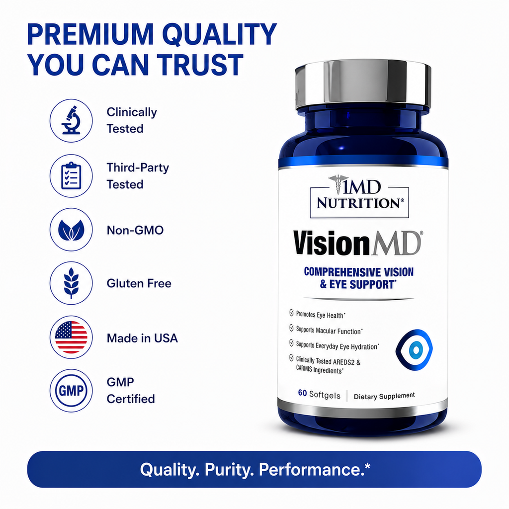 1MD Nutrition VisionMD Eye Supplement for Adults Supports Vision Health Care,Eye Strain, & Dry Eye