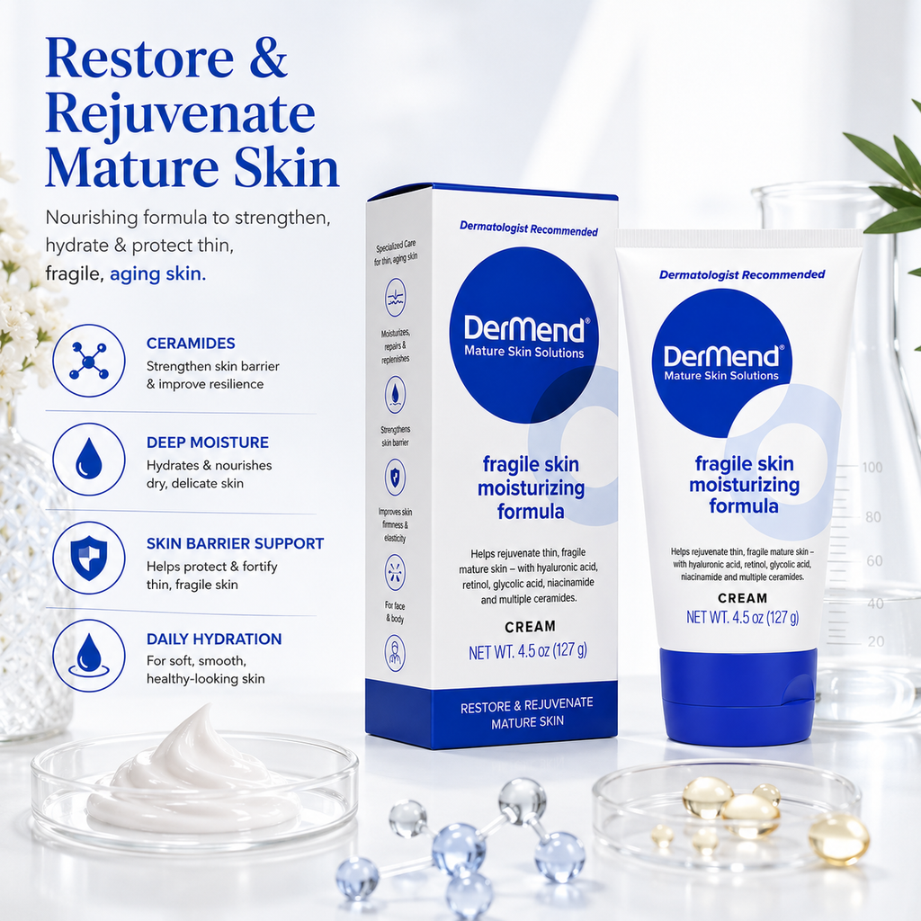 Dermend Fragile Skin Cream – Anti-Wrinkle Moisturizer for Thin Skin