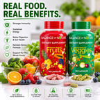 Balance of Nature Fruits & Veggies Supplement, Whole Food Vitamins for Men, Women & Kids