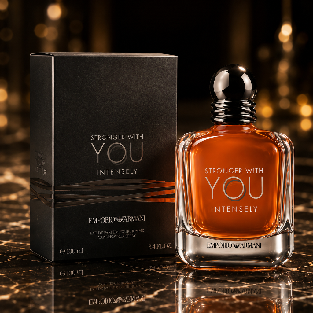 Emporio Armani Stronger With You Intensely – Warm Woody Cologne for Men 3.4 Fl Oz
