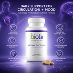 Biote Methyl Factors+Heart, Mood & Energy Support  90 Capsules