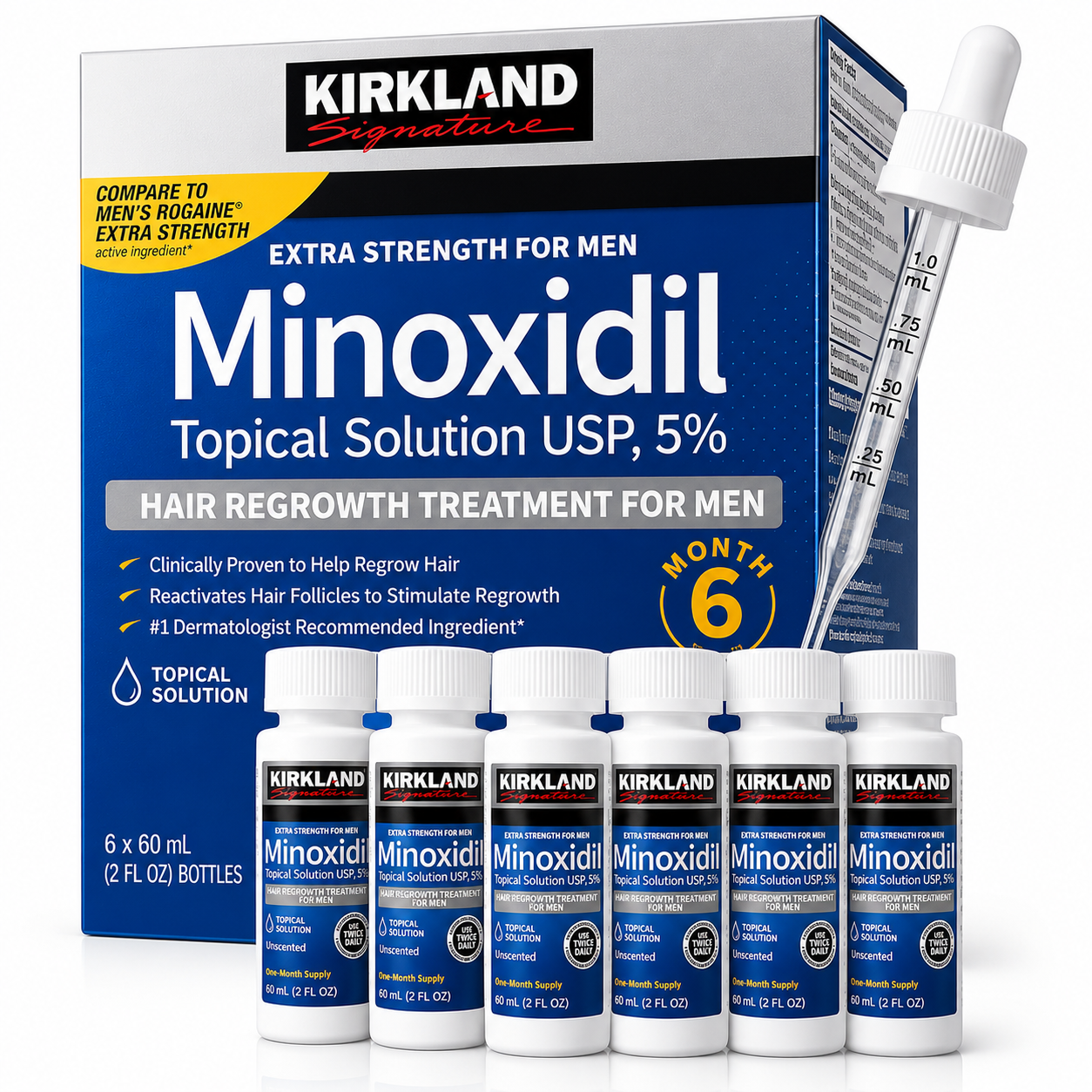 Minoxidil for Men – 6-Month Hair Regrowth Treatment Kit