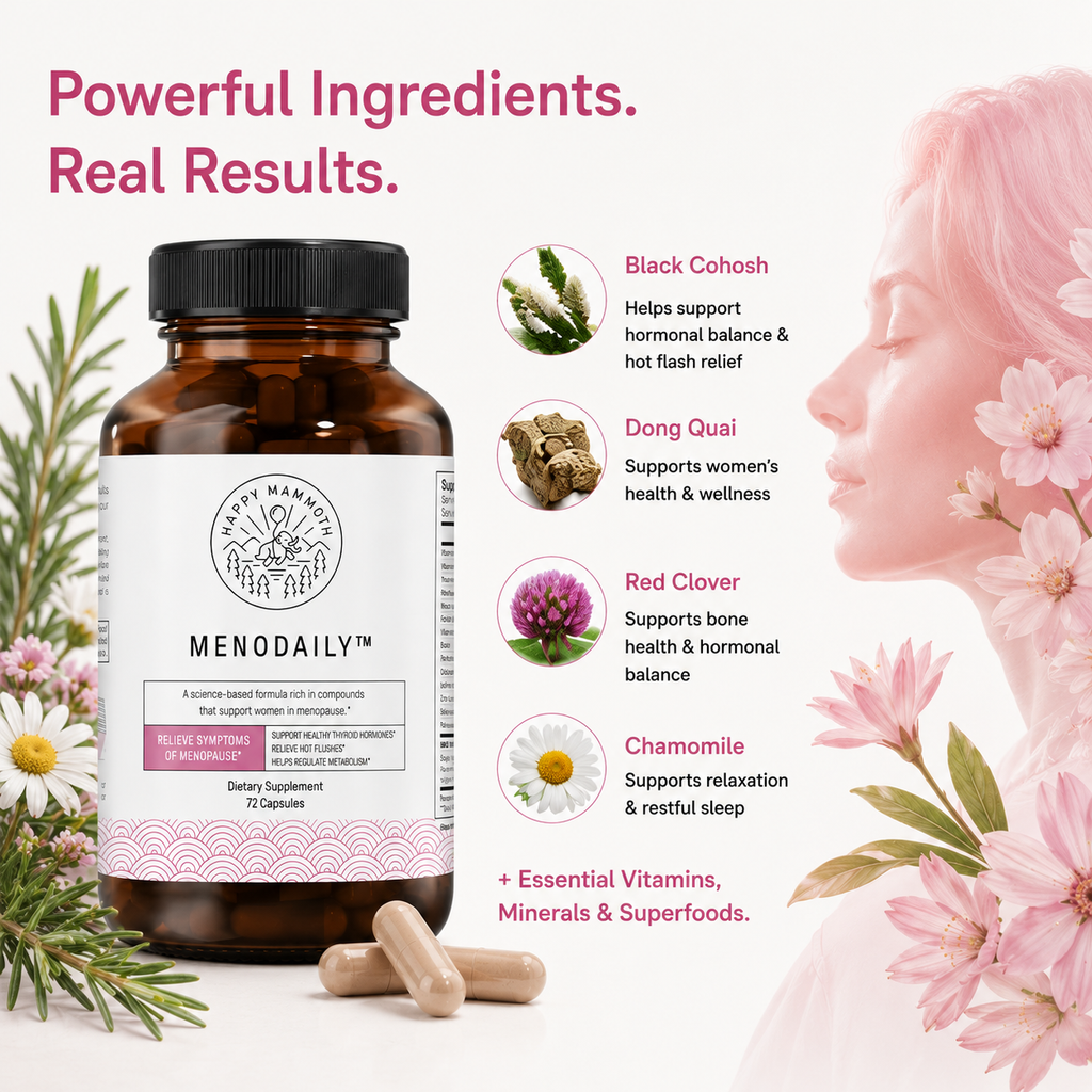 Happy Mammoth Meno Daily – Menopause Vitamins for Women
