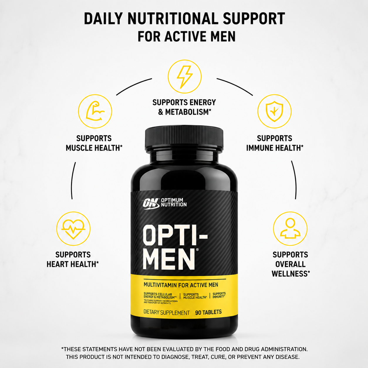 Optimum Nutrition Opti-Men Multivitamin – 90 Count Daily