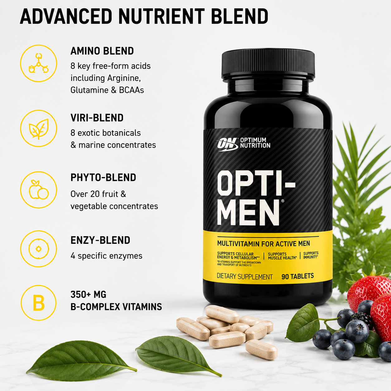 Optimum Nutrition Opti-Men Multivitamin – 90 Count Daily