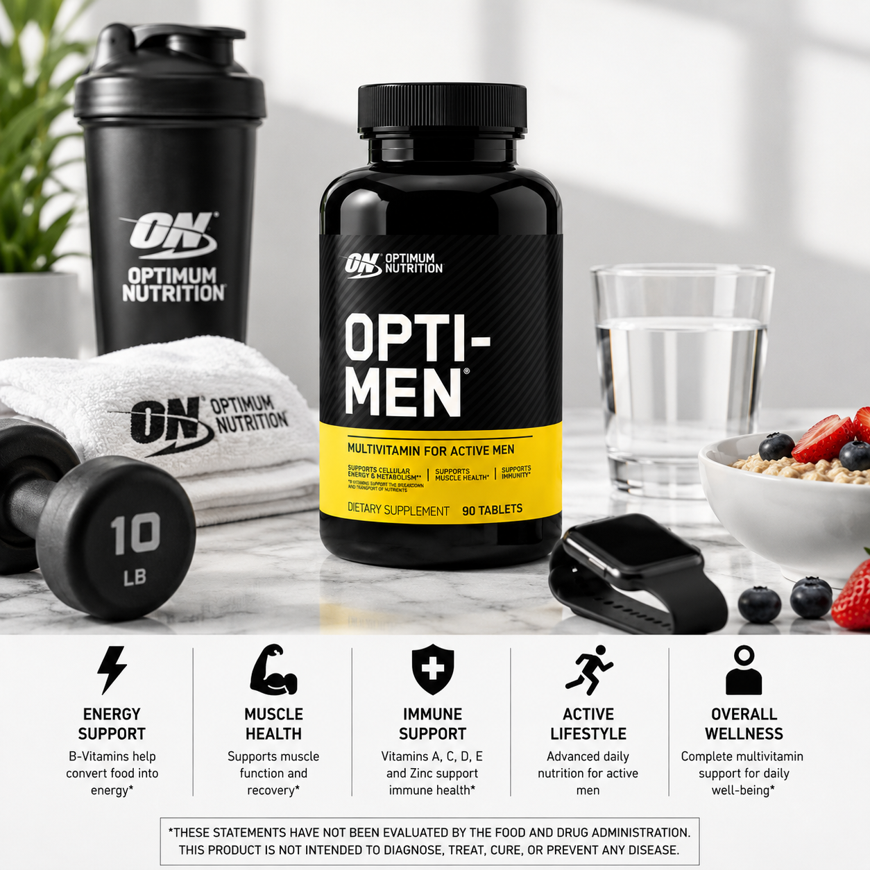 Optimum Nutrition Opti-Men Multivitamin – 90 Count Daily