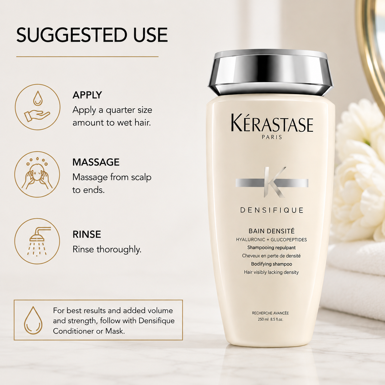 Kerastase Densifique Shampoo – Thickening & Strengthening for Fine Hair