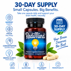 RediMind Brain Supplement Memory Focus & Mental Clarity; Alpha GPC & Ginkgo Biloba