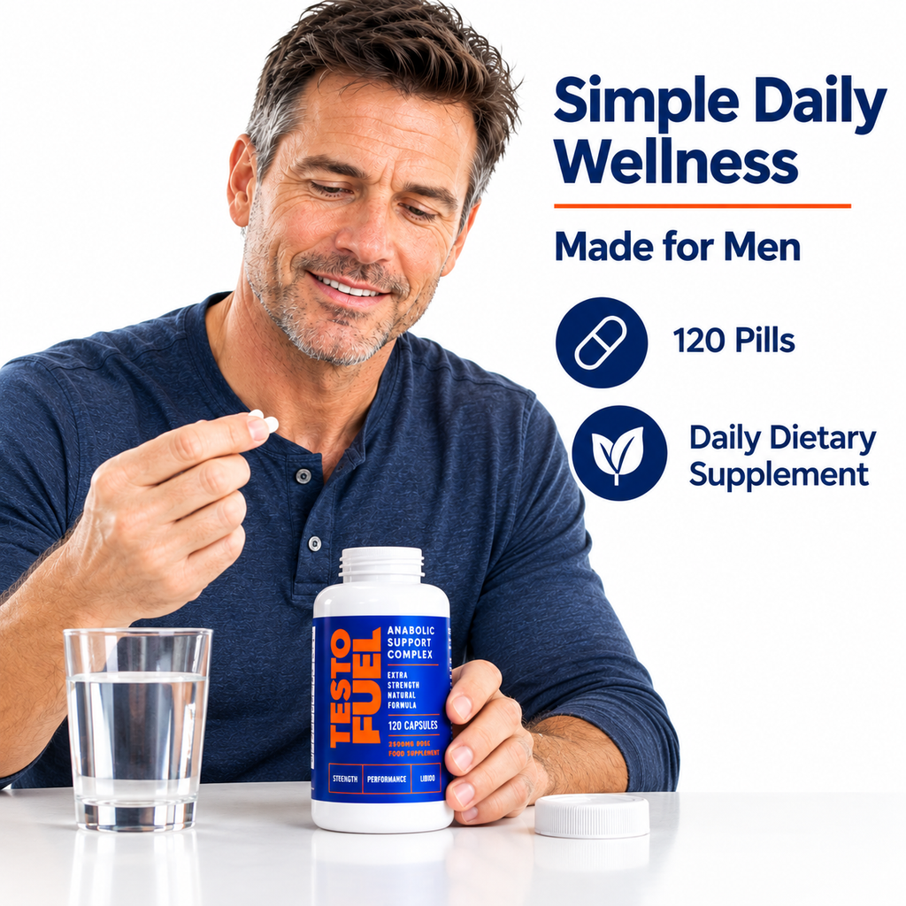 TestoFuel Testosterone Booster for Men;  Zinc, Fenugreek & Magnesium. Muscle, Energy & Stamina