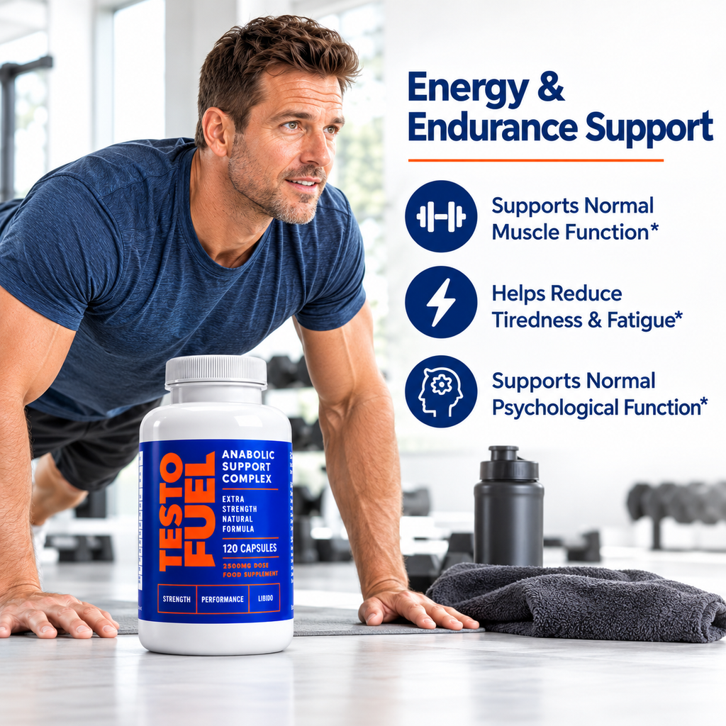 TestoFuel Testosterone Booster for Men;  Zinc, Fenugreek & Magnesium. Muscle, Energy & Stamina