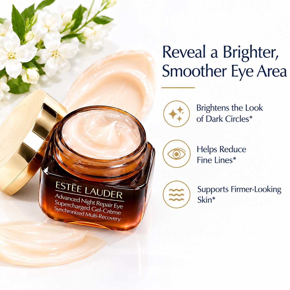 Estée Lauder Advanced Night Repair Eye Cream. Dark Circles & Brightening, Gel-Cream, Under Eye Treatment 0.5 Ounce