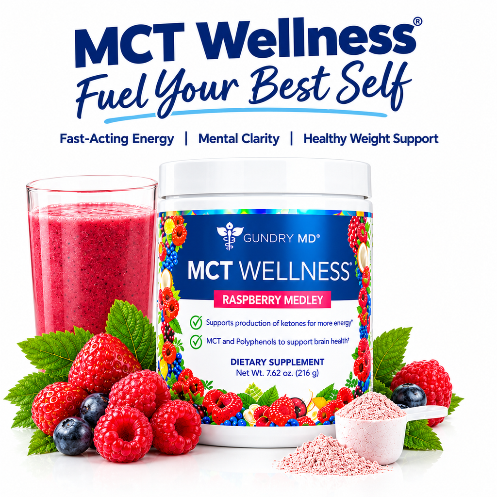 Gundry MD MCT Wellness C8 MCT Powder & Polyphenols. Energy, Gut & Skin Health 30 Servings