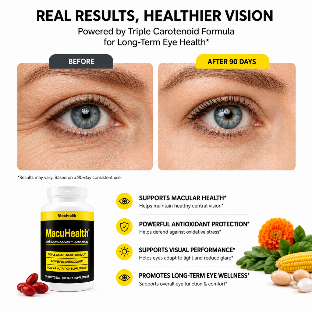 MacuHealth Triple Carotenoid Eye Vitamins+Advanced Vision & Macular Support, 90 Softgels