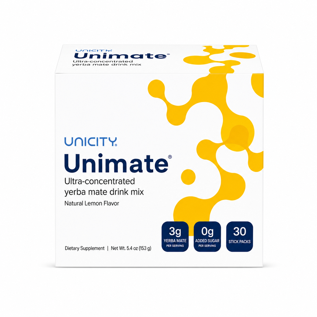 Unicity Unimate Yerba Mate Drink Mix Natural Lemon Flavor