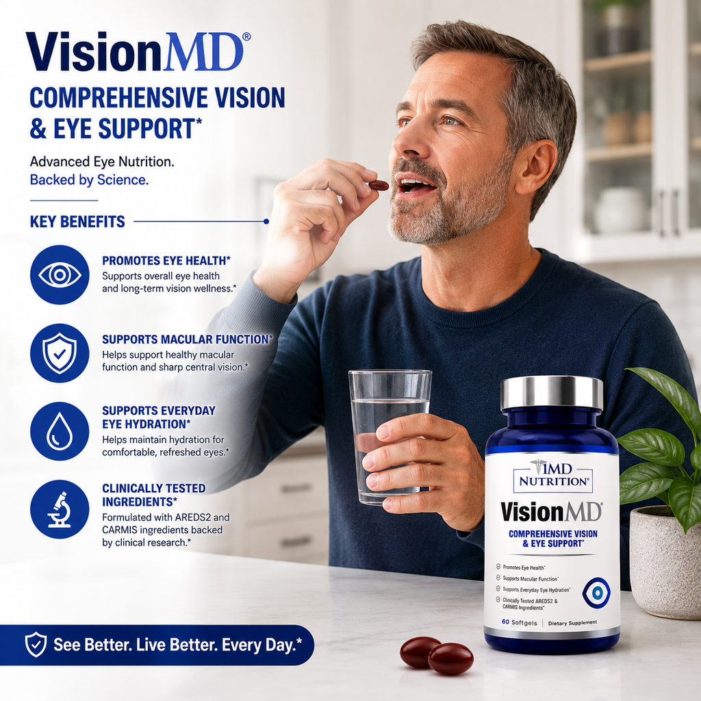 1MD Nutrition VisionMD Eye Supplement for Adults Supports Vision Health Care,Eye Strain, & Dry Eye
