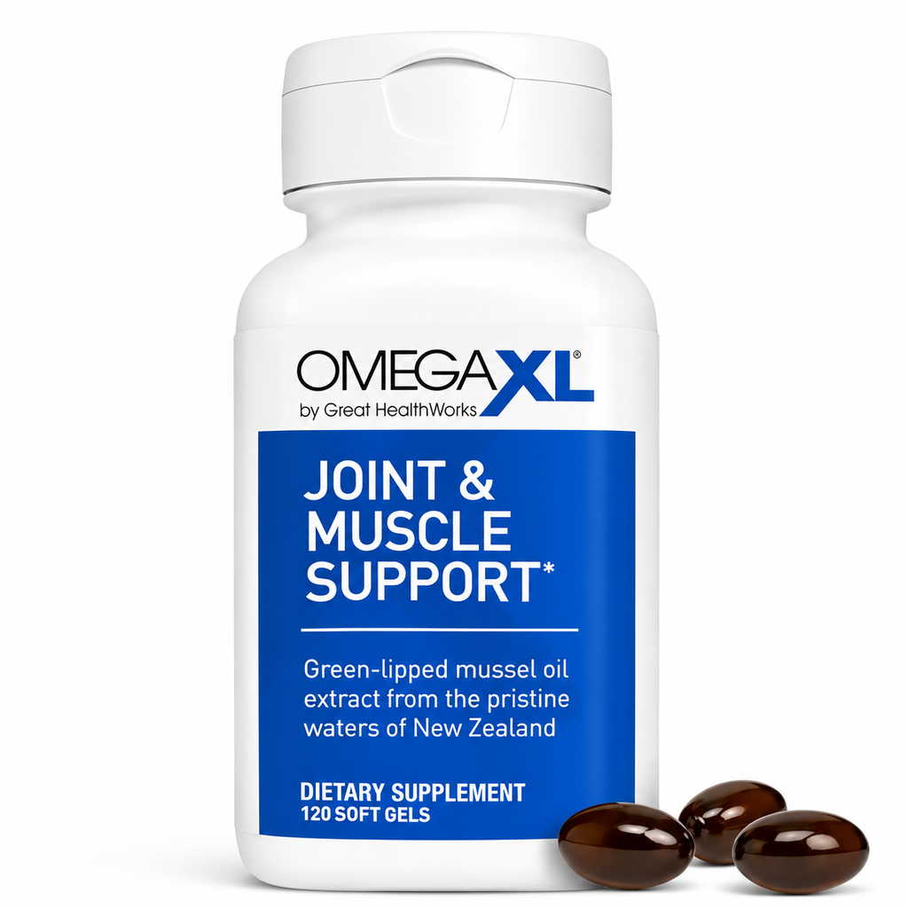 OmegaXL Joint Support Supplement, Green-Lipped Mussel Oil 16x Stronger Than Fish Oil. 60/120/300 Count
