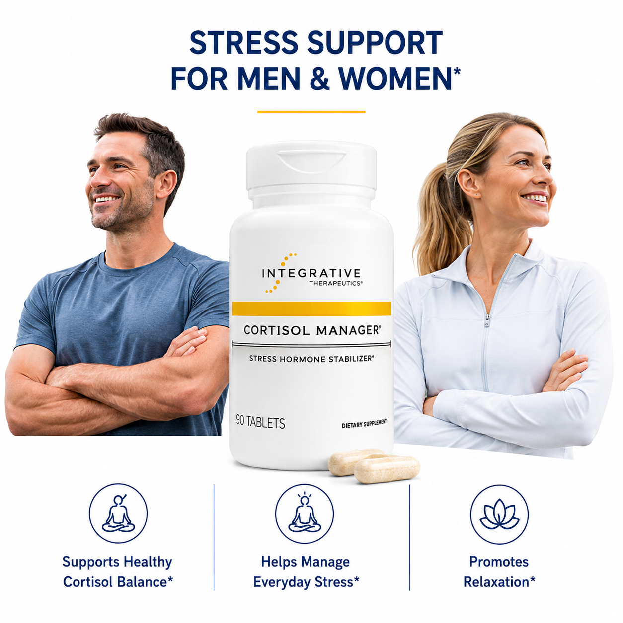 Cortisol Manager Ashwagandha L-Theanine and botanical ingredients