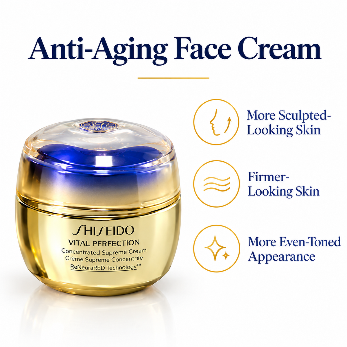 Shiseido Vital Perfection Supreme Cream.| Rich Anti-Aging Moisturizer, Sculpting, Firming & Brightening