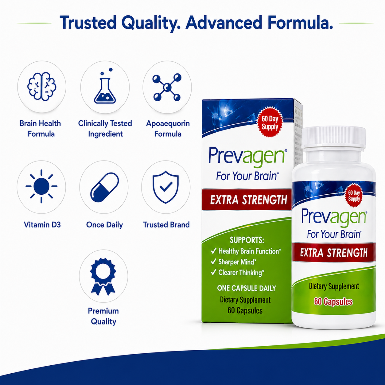Prevagen Extra Strength ingredients and brain health supplement information