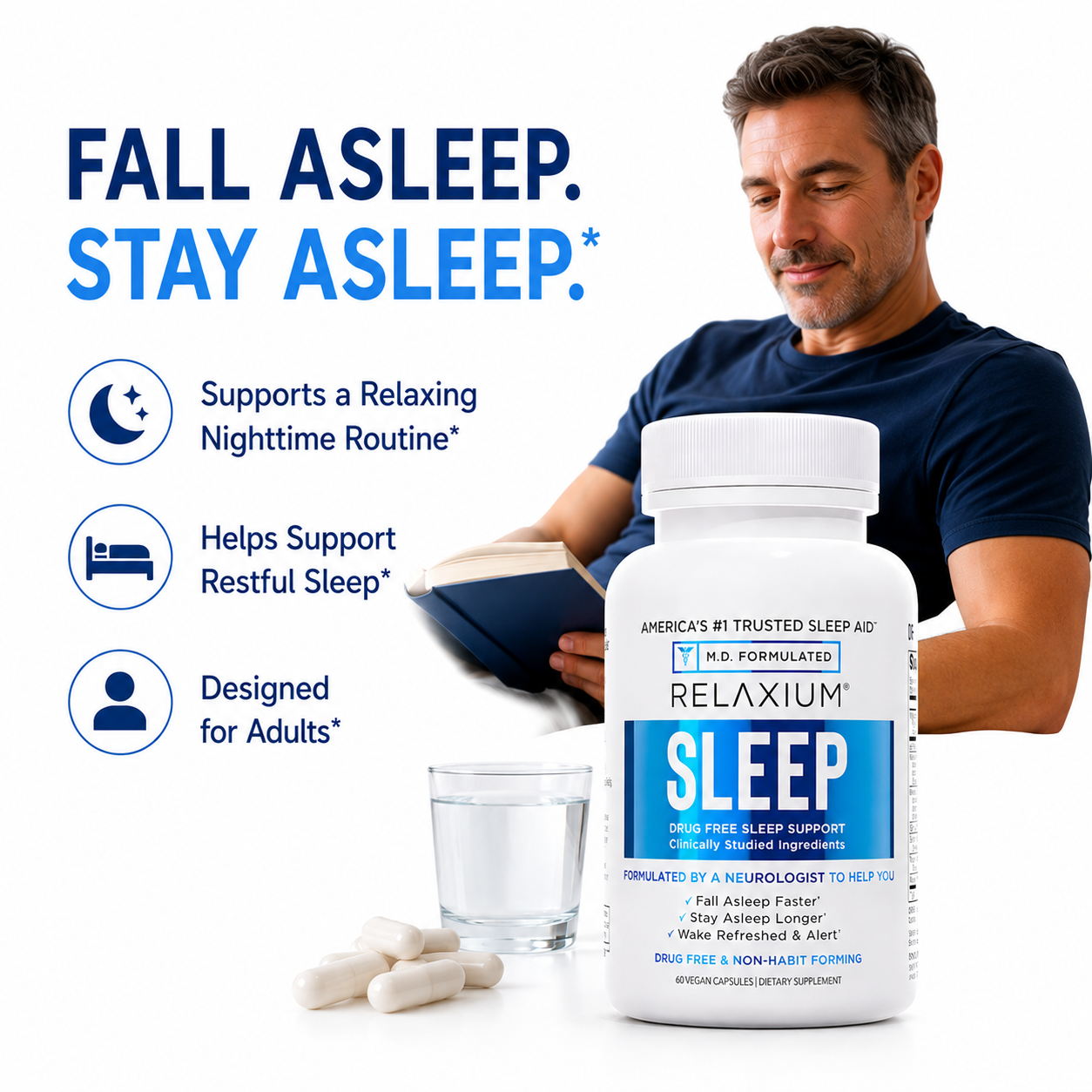 Relaxium Sleep Aid for adults nighttime sleep support
