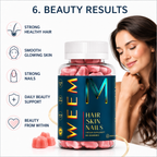 WEEM hair gummies ingredients and vitamin formula